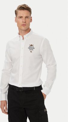 Koszula męska z klasycznym kołnierzykiem Aeronautica Militare ze sklepu: MODIVO w kategorii: Koszule męskie - zdjęcie WP-EBWP-BKLVO-LN0_0000306522602