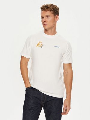 T-shirt męski casualowy Off White ze sklepu: MODIVO w kategorii: T-shirty męskie - zdjęcie WP-EBWP-BKLVO-LN0_2230073525706