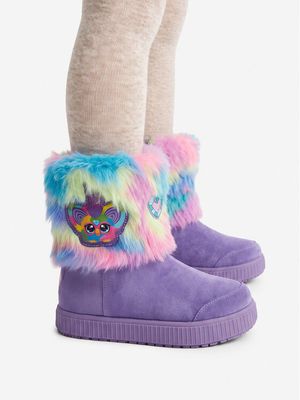 FURBY - Buty zimowe dziecięce na zimę ze sklepu: MODIVO w kategorii: Buty zimowe dziecięce - zdjęcie WP-EBWP-BKLVO-LN0_5906751438701