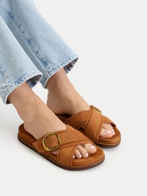 Guess Jeans - Klapki damskie na lato ze sklepu: MODIVO w kategorii: Klapki damskie - zdjęcie WP-EBWP-BKLVO-LN0_5907964034988
