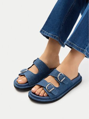 Klapki damskie na lato Guess Jeans ze sklepu: MODIVO w kategorii: Klapki damskie - zdjęcie WP-EBWP-BKLVO-LN0_5907964105459