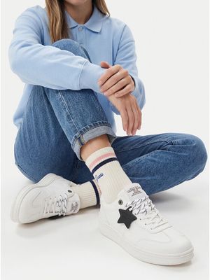 Buty sportowe damskie na wiosnę Guess Jeans ze sklepu: MODIVO w kategorii: Buty sportowe damskie - zdjęcie WP-EBWP-BKLVO-LN0_5907964531975