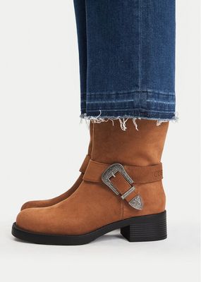 Botki jesienne Guess Jeans ze sklepu: MODIVO w kategorii: Botki