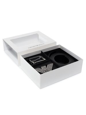 Pasek Emporio Armani ze sklepu: MODIVO w kategorii: Paski męskie - zdjęcie WP-EBWP-BKLVO-LN0_8054709158847