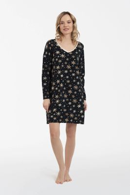 Italian Fashion - Koszula nocna w groszki elegancka ze sklepu: italianfashion w kategorii: Koszule nocne - zdjęcie WP-ITAL-FCTU3-R7J_AAF-KKN-LAPO-D-DR-03-1