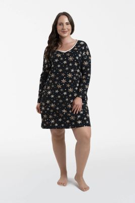 Italian Fashion - Koszula nocna w groszki elegancka ze sklepu: italianfashion w kategorii: Koszule nocne - zdjęcie WP-ITAL-FCTU3-R7J_AAF-KKN-LAPO-D-DR-03-1
