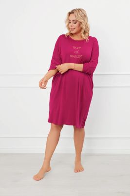 Koszula nocna z napisami Italian Fashion ze sklepu: italianfashion w kategorii: Koszule nocne - zdjęcie WP-ITAL-FCTU3-R7J_AAF-KKN-NATU-3-WI-03-1
