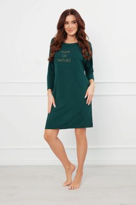 Koszula nocna z napisami Italian Fashion ze sklepu: italianfashion w kategorii: Koszule nocne - zdjęcie WP-ITAL-FCTU3-R7J_AAF-KKN-NATU-3-WI-03-1
