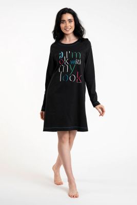 Koszula nocna z nadrukami Italian Fashion ze sklepu: italianfashion w kategorii: Koszule nocne - zdjęcie WP-ITAL-FCTU3-R7J_AAF-KKN-OLZA-D-CA-03-1