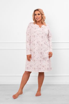Koszula nocna w kwiaty Italian Fashion ze sklepu: italianfashion w kategorii: Koszule nocne - zdjęcie WP-ITAL-FCTU3-R7J_AAF-KKN-SATU-D-DR-04-1