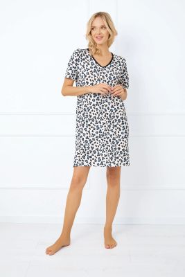 Koszula nocna w groszki Italian Fashion ze sklepu: italianfashion w kategorii: Koszule nocne - zdjęcie WP-ITAL-FCTU3-R7J_AAF-KKN-SAVA-K-DR-03-1