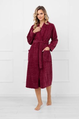 Szlafrok damski bez wzorów Italian Fashion ze sklepu: italianfashion w kategorii: Szlafroki damskie - zdjęcie WP-ITAL-FCTU3-R7J_AAF-KKS-BONA-D-BO-04-1