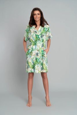GeeOne - Szlafrok damski w nadruki ze sklepu: italianfashion w kategorii: Szlafroki damskie - zdjęcie WP-ITAL-FCTU3-R7J_AAF-KKS-FLOR-K-DR-03-1