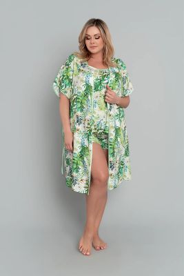 GeeOne - Szlafrok damski w nadruki ze sklepu: italianfashion w kategorii: Szlafroki damskie - zdjęcie WP-ITAL-FCTU3-R7J_AAF-KKS-FLOR-K-DR-03-1