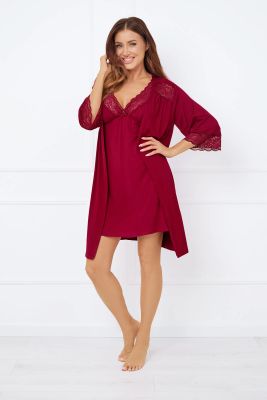 GeeOne - Szlafrok damski elegancki ze sklepu: italianfashion w kategorii: Szlafroki damskie - zdjęcie WP-ITAL-FCTU3-R7J_AAF-KKS-SAMA-3-BA-03-1