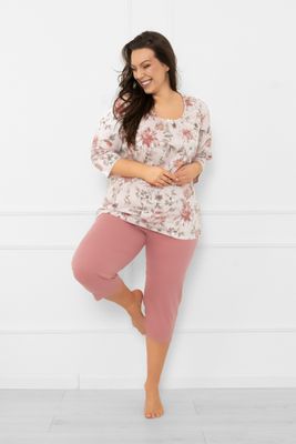 Piżama w kwiaty Italian Fashion ze sklepu: italianfashion w kategorii: Piżamy damskie - zdjęcie WP-ITAL-FCTU3-R7J_AAF-KPZ-BETU-33DC-04-1