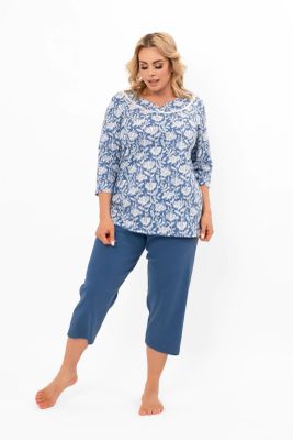 Italian Fashion - Piżama casualowa w kwiaty ze sklepu: italianfashion w kategorii: Piżamy damskie - zdjęcie WP-ITAL-FCTU3-R7J_AAF-KPZ-BISA-33DJ-04-1