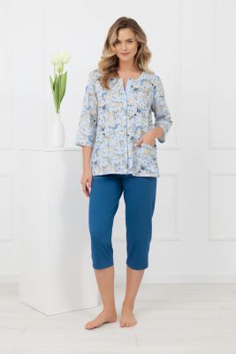 Piżama w kwiaty Italian Fashion ze sklepu: italianfashion w kategorii: Piżamy damskie - zdjęcie WP-ITAL-FCTU3-R7J_AAF-KPZ-CELO-33DJ-04-1