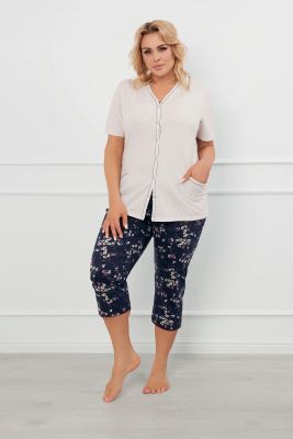 Piżama w kwiaty Italian Fashion ze sklepu: italianfashion w kategorii: Piżamy damskie - zdjęcie WP-ITAL-FCTU3-R7J_AAF-KPZ-EVIT-K3RD-03-1