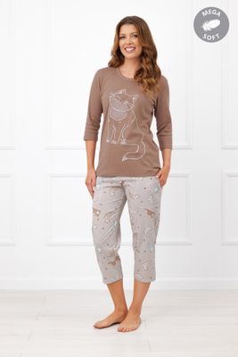 Italian Fashion - Piżama w nadruki ze sklepu: italianfashion w kategorii: Piżamy damskie - zdjęcie WP-ITAL-FCTU3-R7J_AAF-KPZ-FILO33CD-03-1