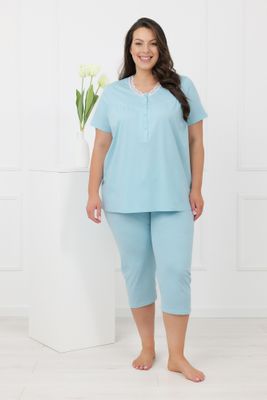 Piżama bez wzorów Italian Fashion ze sklepu: italianfashion w kategorii: Piżamy damskie - zdjęcie WP-ITAL-FCTU3-R7J_AAF-KPZ-HEMA-K3RP-04-1
