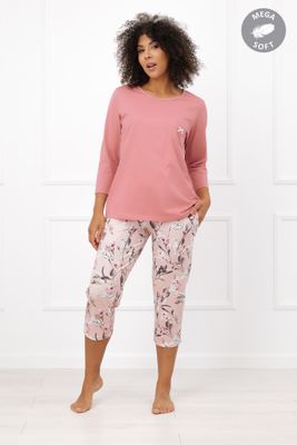 Piżama w kwiaty Italian Fashion ze sklepu: italianfashion w kategorii: Piżamy damskie - zdjęcie WP-ITAL-FCTU3-R7J_AAF-KPZ-KAFE-33CD-03-1
