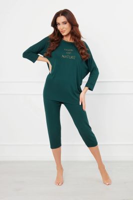 Piżama z napisami Italian Fashion ze sklepu: italianfashion w kategorii: Piżamy damskie - zdjęcie WP-ITAL-FCTU3-R7J_AAF-KPZ-NATU-33WI-03-1