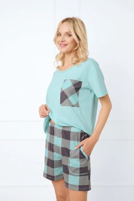 Piżama z nadrukami Italian Fashion ze sklepu: italianfashion w kategorii: Piżamy damskie - zdjęcie WP-ITAL-FCTU3-R7J_AAF-KPZ-SAND-KKTT-03-1
