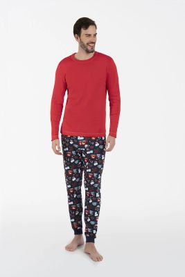 Piżama męska Italian Fashion ze sklepu: italianfashion w kategorii: Piżamy męskie - zdjęcie WP-ITAL-FCTU3-R7J_AAF-MPZ-ROJA-DDCD-03-1